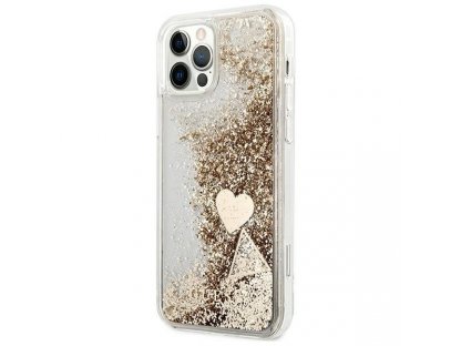 Originální zadní kryt pro iPhone 12/12 Pro zlatý Glitter Charms