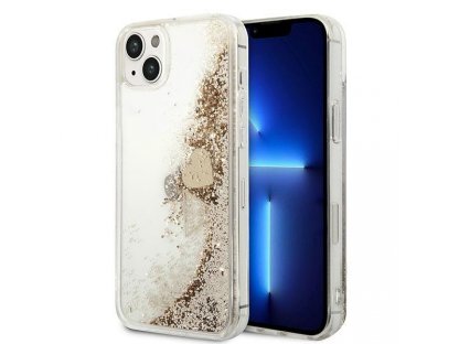 Originální zadní kryt pro iPhone 14 Plus 6,7" zlatý Glitter Charms