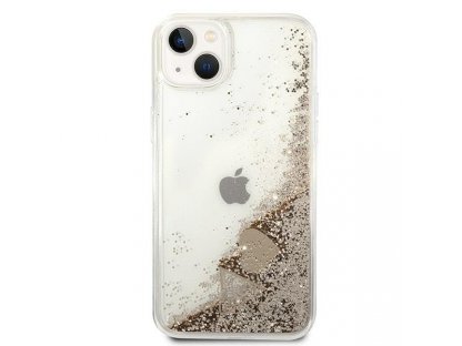 Originální zadní kryt pro iPhone 14 Plus 6,7" zlatý Glitter Charms