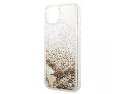 Originální zadní kryt pro iPhone 14 Plus 6,7" zlatý Glitter Charms