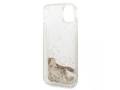 Originální zadní kryt pro iPhone 14 Plus 6,7" zlatý Glitter Charms