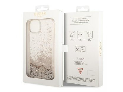 Originální zadní kryt pro iPhone 14 Plus 6,7" zlatý Glitter Charms