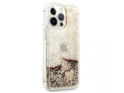 Originální zadní kryt pro iPhone 14 Pro 6,1" zlatý Glitter Charms