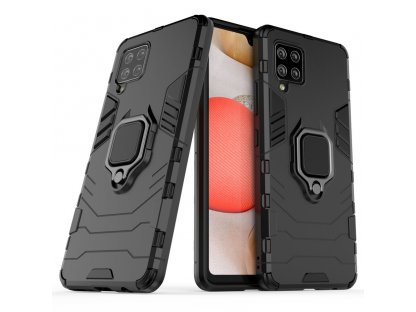 Pancéřové hybridní pouzdro Ring Armor + magnetický držák Samsung Galaxy A42 5G černé