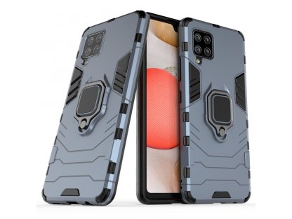 Pancéřové hybridní pouzdro Ring Armor + magnetický držák Samsung Galaxy A42 5G modré