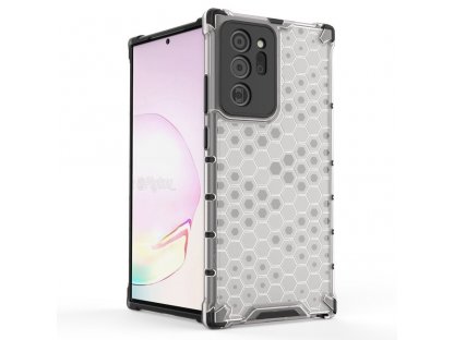 Pancéřové pouzdro Honeycomb s gelovým rámečkem Samsung Galaxy Note 20 Ultra transparentní