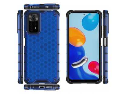 Pancéřové pouzdro Honeycomb s gelovým rámečkem Xiaomi Redmi Note 11S / Note 11 modré