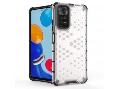 Pancéřové pouzdro Honeycomb s gelovým rámečkem Xiaomi Redmi Note 11S / Note 11 transparentní