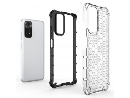 Pancéřové pouzdro Honeycomb s gelovým rámečkem Xiaomi Redmi Note 11S / Note 11 transparentní