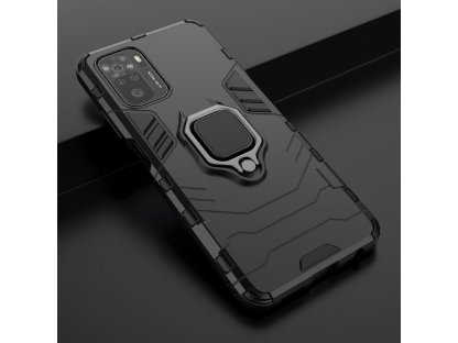 Pancéřový hybridní kryt Ring Armor + magnetický držák pro Xiaomi Redmi Note 10 / Redmi Note 10S modrý