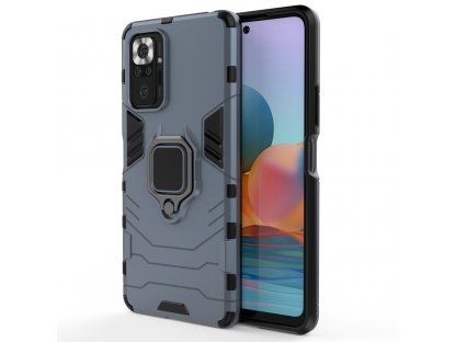 Pancéřový hybridní kryt Ring Armor + magnetický držák Xiaomi Redmi Note 10 Pro modrý