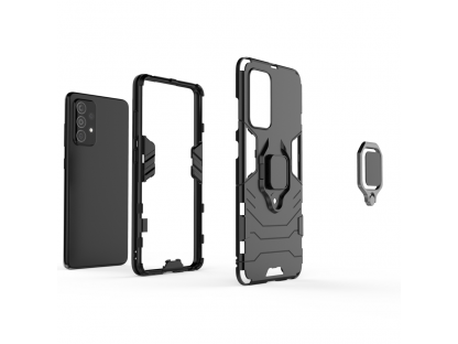 Pancéřový hybridní zadní kryt Ring Armor + magnetický držák pro Samsung Galaxy A52s 5G / A52 5G / A52 4G modrý