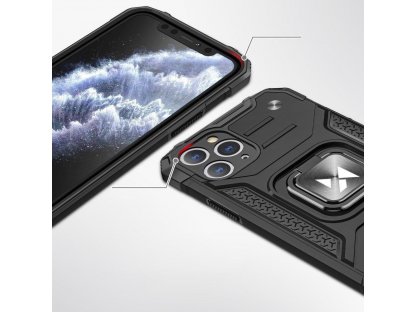 Pancéřový hybridní zadní kryt s magnetickým držákem Ring pro Samsung Galaxy M31s růžový