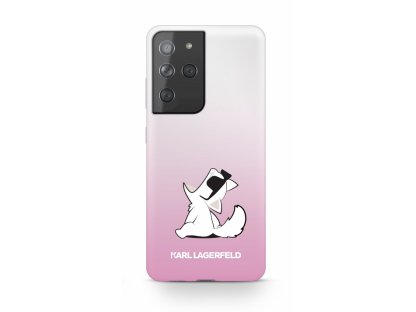 PC/TPU Choupette Eats Kryt pro Samsung Galaxy S21 Ultra Gradient Pink