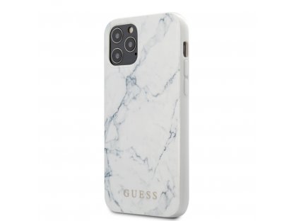 PC/TPU Marble Pouzdro pro iPhone 12 Pro Max bílé