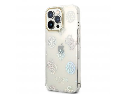 PC/TPU Peony Glitter Zadní kryt pro iPhone 14 Pro Max - bílé