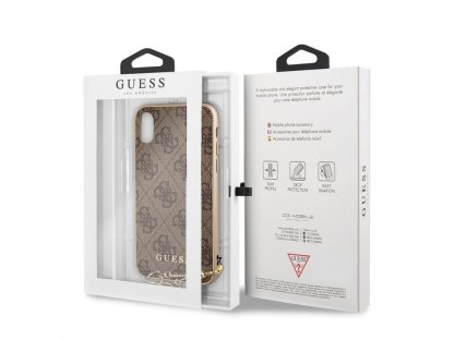 Pevné pouzdro Guess Charms 4G Brown pro iPhone XR