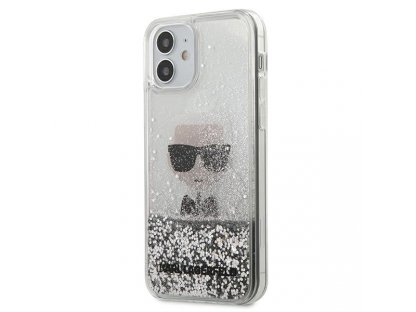 Pevné pouzdro pro iPhone 12 mini Ikonik Liquid Glitter stříbrné