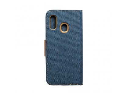 Plátěné pouzdro na knihu pro Samsung A20e navy blue