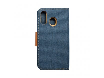 Plátěné pouzdro na knihu pro Samsung A40 navy blue