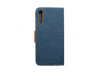 Plátěné pouzdro na knihu pro Samsung A50 navy blue