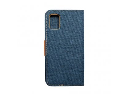 Plátěné pouzdro na knihu pro Samsung A51 navy blue