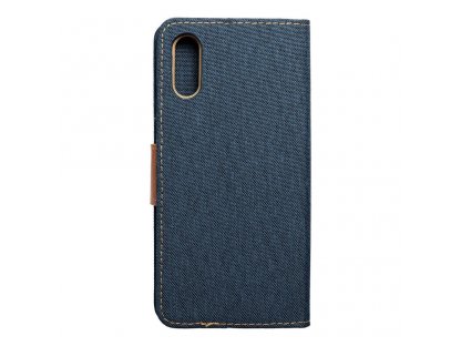 Plátěné pouzdro na knihu pro SAMSUNG Galaxy A02 navy blue