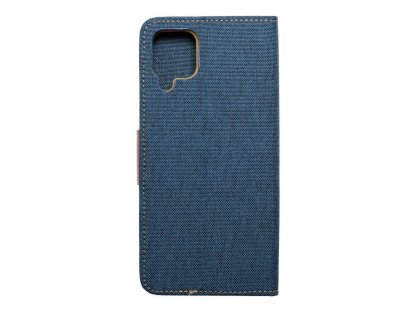 Plátěné pouzdro na knihu pro SAMSUNG Galaxy A12 navy blue