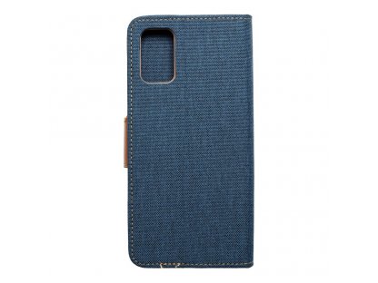 Plátěné pouzdro na knihu pro SAMSUNG Galaxy S21 Ultra navy blue