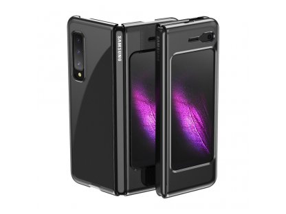 Plating zadní kryt s kovovým rámečkem pro Samsung Galaxy Fold černý