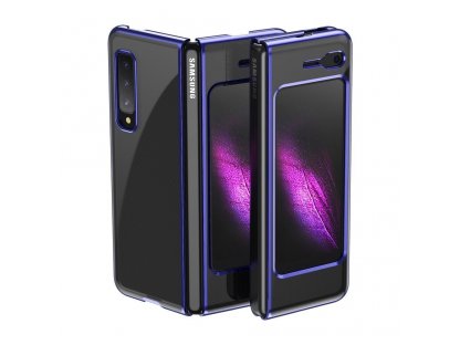 Plating  zadní kryt s kovovým rámečkem pro Samsung Galaxy Fold modrý