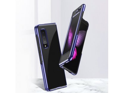 Plating  zadní kryt s kovovým rámečkem pro Samsung Galaxy Fold modrý