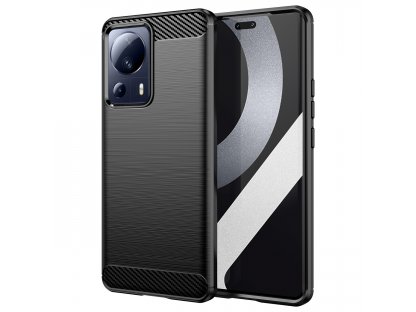Pouzdro Carbon Case pro Xiaomi 13 Lite flexibilní silikonový karbonový kryt černý