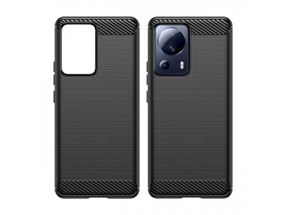 Pouzdro Carbon Case pro Xiaomi 13 Lite flexibilní silikonový karbonový kryt černý