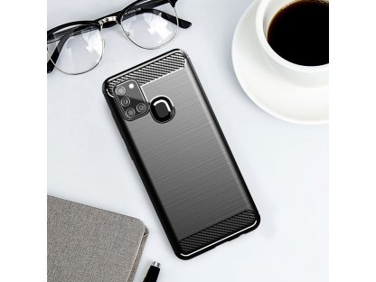 Pouzdro Carbon Samsung Galaxy A21S černé