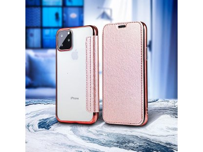 Pouzdro Electro Book iPhone 11 Pro Max růžově-zlaté