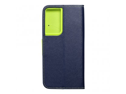 Pouzdro Fancy Book pro SAMSUNG S21 Ultra navy/lime