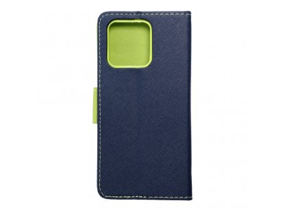 Pouzdro Fancy Book pro XIAOMI Redmi 10c navy blue / limetkově zelené