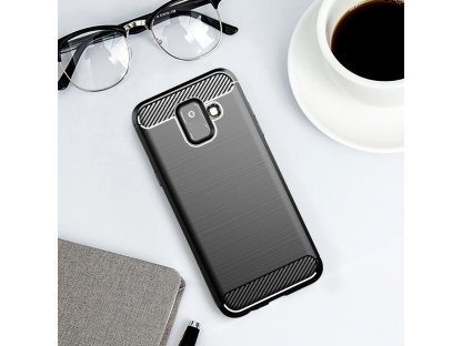 Pouzdro Forcell CARBON pro SAMSUNG Galaxy A6 ( A6 2018 ) černé