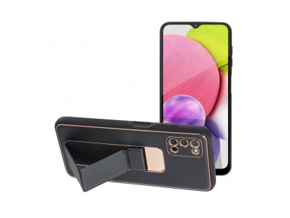 Pouzdro Forcell LEATHER Kickstand pro SAMSUNG Galaxy A03S černé