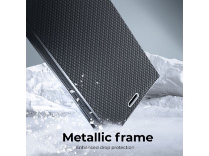 Pouzdro Forcell LUNA Book Carbon pro XIAOMI Redmi 10C černé