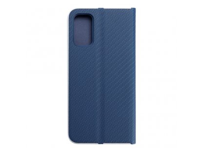 Pouzdro Forcell LUNA Book Carbon pro Xiaomi Redmi NOTE 10 5G / Poco M3 Pro / Poco M3 Pro 5Gmodré