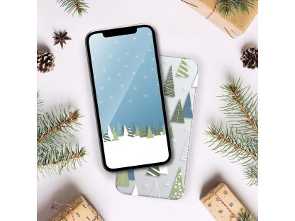 Pouzdro FORCELL WINTER 21 / 22 pro XIAOMI REDMI 9C frozen forest