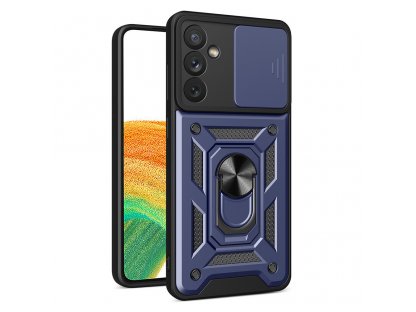 Pancéřové pouzdro s krytem fotoaparátu Hybrid Armor Camshield pro Samsung Galaxy A14 - modré