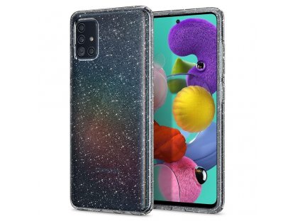 Pouzdro Liquid Crystal Galaxy A71 Glitter průsvitné