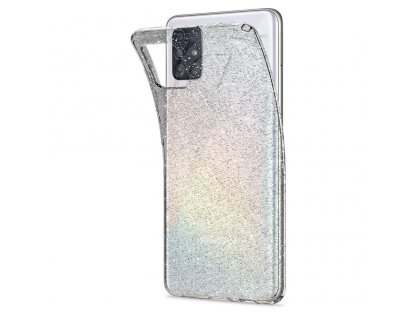 Pouzdro Liquid Crystal Galaxy A71 Glitter průsvitné