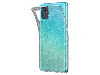 Pouzdro Liquid Crystal Galaxy A71 Glitter průsvitné