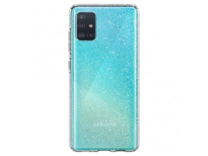 Pouzdro Liquid Crystal Galaxy A71 Glitter průsvitné