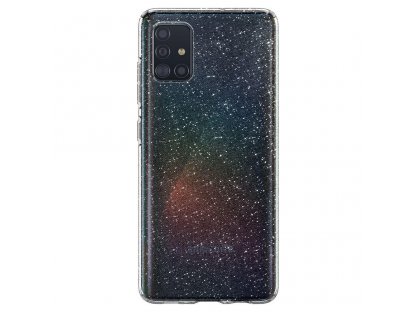 Pouzdro Liquid Crystal Galaxy A71 Glitter průsvitné