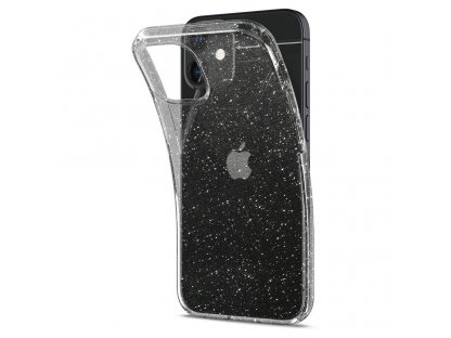 Pouzdro Liquid Crystal iPhone 12 Mini Glitter průsvitné